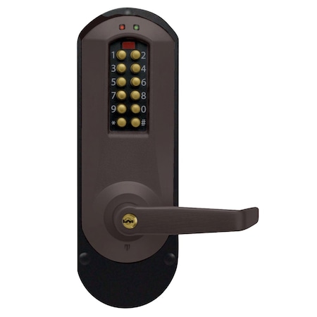 Dormakaba E-Plex 5000 Exit Trim, Winston Lever, 100 Access Codes, 3,000 Audit Events, KIL, Schlage C Keyway, D E5010XSWL-744-41